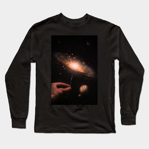 Galaxy Spark Long Sleeve T-Shirt by nicebleed